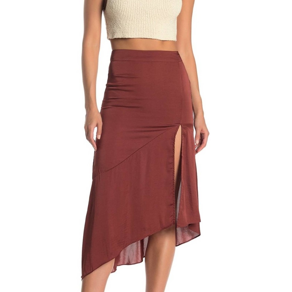 Free People Lola Asymmetrical Side Slit Skirt NWT